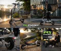 MS ENERGY Thrust 300X električni skiro, 2x 300W motor, do 60km, 720Wh, srebrno črn (MS-ENERGY-ES-THRUST-300X)