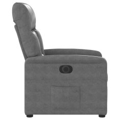 Vidaxl Električni naslanjač tem. siva mikrovlakna