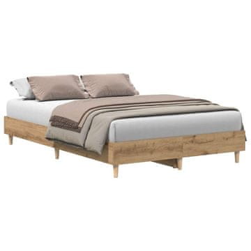 Vidaxl Posteljni okvir brez vzmetnice, hrastov les 120x190 cm