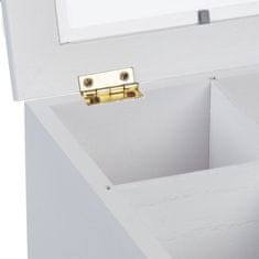 Northix Škatla za beli čaj z 9 predelki, lesena konstrukcija in elegantni potisk