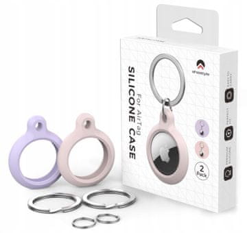 Korbi TPU ovitek-obesek za Apple AirTag, 2 kosi