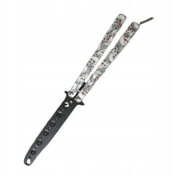 Korbi Usposabljanje nož balisong, topo rezilo, siv