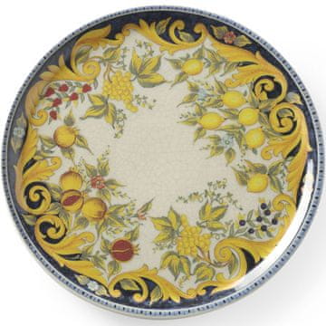 Duralex BAROKNI PORCELANSKI KROŽNIK ZA PICO S POTISKOM, PREMER 31 CM, KOMPLET 6 KOSOV