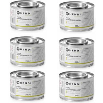 Hendi Organska etanolna pasta za grelnike v pločevinki, komplet 6 x 200 g - 194357