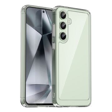 HURTEL Silikonski ovitek z gel okvirjem za Samsung Galaxy S24 FE Outer Space Case - prozoren