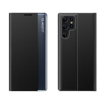HURTEL Ovitek za Samsung Galaxy S24 FE z zavihkom in stojalom - črn