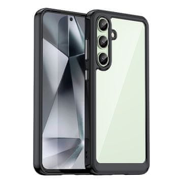 HURTEL Silikonski ovitek z gel okvirjem za Samsung Galaxy S24 FE Outer Space Case - črn