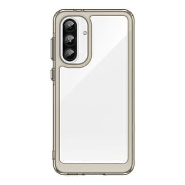 HURTEL Ohišje z elastičnim okvirjem za Samsung Galaxy A36 Outer Space Case – prosojno črno
