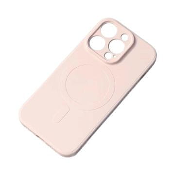 HURTEL Silikonski ovitek za Samsung Galaxy S25 Edge Silicone Case MagSafe – roza