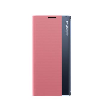 HURTEL Ohišje s pokrovom in stojalom za Samsung Galaxy S25+ New Sleep Case – roza