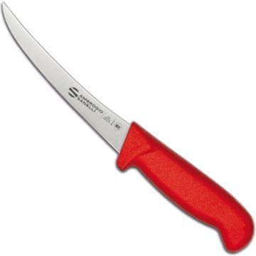 Ambrogio Sanelli UKRIVLJEN NOŽ ZA RAZKOŠČANJE HACCP RDEČ ZA MESO 29 CM