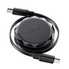 AceFast USB-C – USB-C kabel, navijalni, z organizatorjem, 60 W – črn