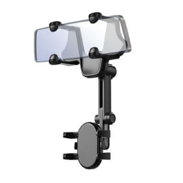 HURTEL Držalo za telefon v avtomobilu za vzvratno ogledalo, roka 18 cm - črno