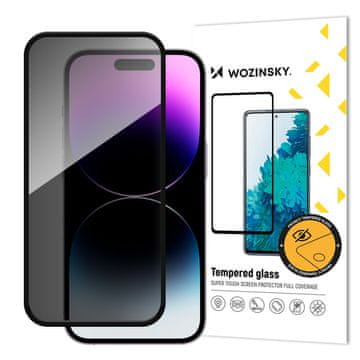 WOZINSKY Kaljeno steklo za zaščito zasebnosti za iPhone 16 s filtrom proti vohunjenju »Privacy Glass«