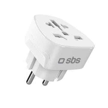 SBS UNIVERZALNI POTOVALNI MREŽNI ADAPTER SHUCKO EU BELA
