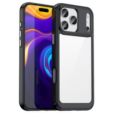 HURTEL Ovitek Outer Space za iPhone 17 Pro - črn, prozoren