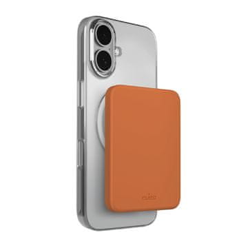 Puro Ultratanka magnetna powerbanka 4200 mAh USB-C MagSafe – oranžna
