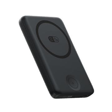 BASEUS Powerbank 2 v 1, 10.000 mAh, USB-C, za iPhone in Apple Watch, MagSafe 27 W, s kablom USB-C – črn