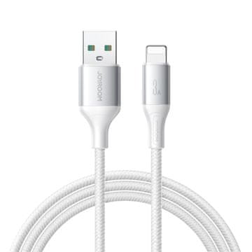 Joyroom Kabel S-A28 z oplaščeno žico USB-A – Lightning 3A 1 m – bel