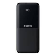 BASEUS Powerbank 10000 mAh 22,5 W z zaslonom, kabli USB-C in iPhone Lightning, Lipow – črn