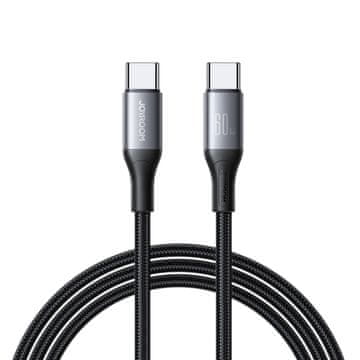 Joyroom Pleteni kabel USB-C S-A28 60 W 1 m - črne barve