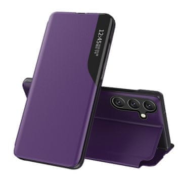 HURTEL Ovitek za Samsung Galaxy A26 iz eko usnja s preklopnim stojalom - vijoličen