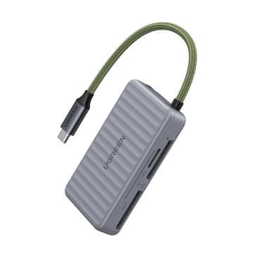 Ugreen Bralnik pomnilniških kartic SD in microSD z vmesnikom USB-C – siv