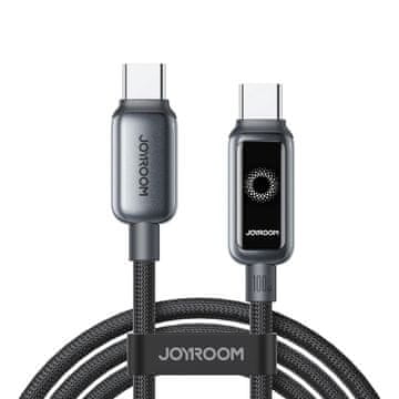 Joyroom Pleteni kabel USB-C 100W 1,2 m - črne barve