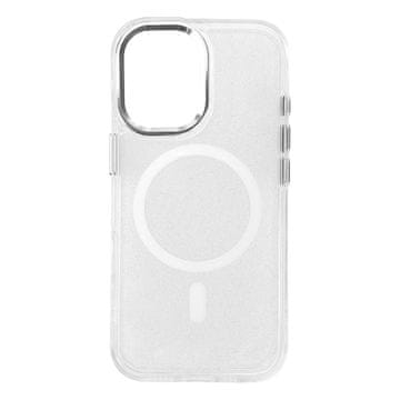 HURTEL Brokatni ovitek za Samsung Galaxy A36 5G Glitter Case MagSafe – bel