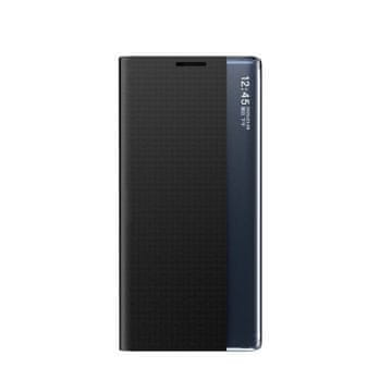 HURTEL Ohišje za Samsung Galaxy S25 Edge s pokrovčkom in stojalom New Sleep Case – črno