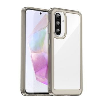 HURTEL Ohišje z elastičnim okvirjem za Samsung Galaxy A26 Outer Space Case – prosojno črno