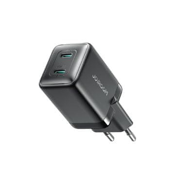 Joyroom HITR PLOŠČATI STENSKI POLNILEC 2X USB-C PD 45W SLIM ZA POHIŠTVO, ČRNEGA RAZLIČJA