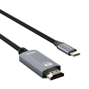 WOZINSKY Kabel USB-C - HDMI 4K 60Hz 1,8 m - črn