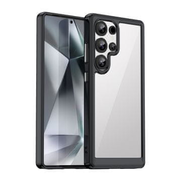 HURTEL Silikonski etui z gelskim okvirjem za Samsung Galaxy S25 Ultra Outer Space Case – črn