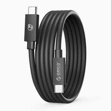 Orico Kabel USB-C USB4 Thunderbolt 5 80 Gbps 240 W 2 m – črn