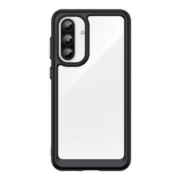 HURTEL Ohišje z elastičnim okvirjem za Samsung Galaxy A36 Outer Space Case – črno