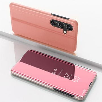 HURTEL Zaščitni ovitek za Samsung Galaxy S24 FE Clear View Case – roza