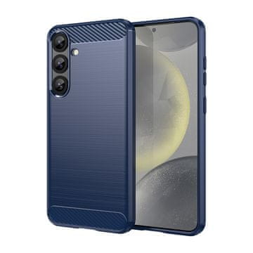 HURTEL Silikonski ovitek za Samsung Galaxy S25+ Carbon Case – modri