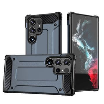 HURTEL Hibridni zaščitni etui za Samsung Galaxy S25 Ultra Hybrid Armor – modri