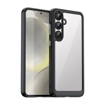 HURTEL Silikonski ovitek z gel okvirjem za Samsung Galaxy S25+ Outer Space Case - črn