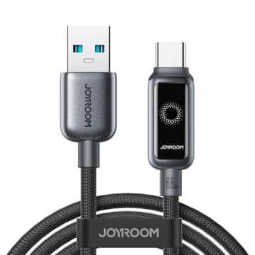 Joyroom Opleten kabel USB-A – USB-C 66 W, 1,2 m – črn