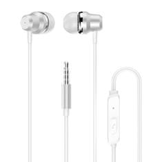 DUDAO Žične ušesne slušalke z daljinskim upravljalnikom X10PRO, 3,5-mm mini jack – bele