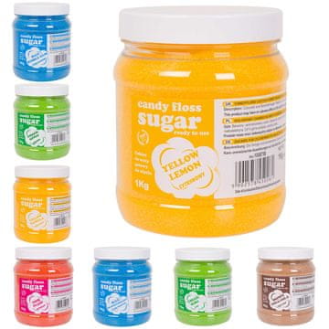 GSG24 Barvni aromatizirani sladkor za sladkorno vato KOMPLET 8 x 1 kg