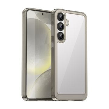 HURTEL Silikonski etui z gelskim okvirjem za Samsung Galaxy S25+ Outer Space Case – prosojno črn