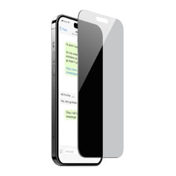 Puro Kaljeno steklo za iPhone 16 / iPhone 15 – Privacy Tempered Glass