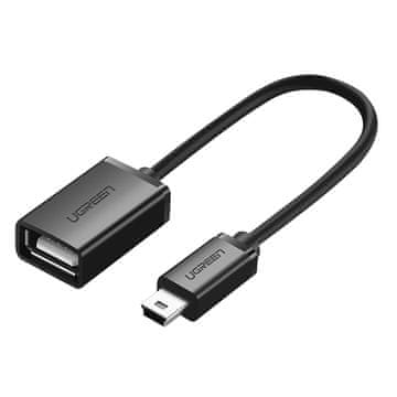 Ugreen Adapter Mini USB-B (moški) - USB-A (ženski) OTG 10 cm - siv