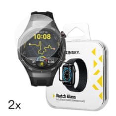 WOZINSKY Kaljeno steklo za Huawei Watch GT 5 / GT 5 Pro / GT 4 / GT 4 Pro / GT 3 / GT 3 Pro, polno lepilo, 46 mm - 2 kosa.
