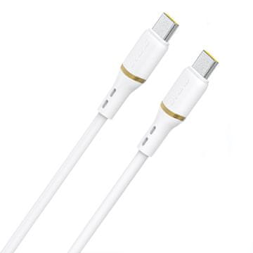 DUDAO Silikonski kabel USB-C 60 W, 1 m – bel