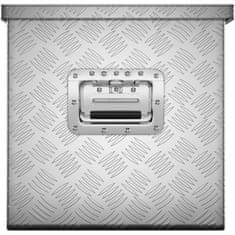 MSW Aluminijasta transportna zaboj za orodje, ki se zaklepa s ključem, 150 l, 124 x 38,5 x 38,5 cm