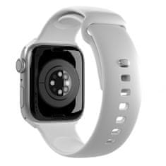 Puro Silikonski pašček za Apple Watch 42 44 45 49 mm Icon bel - 2 kosa.